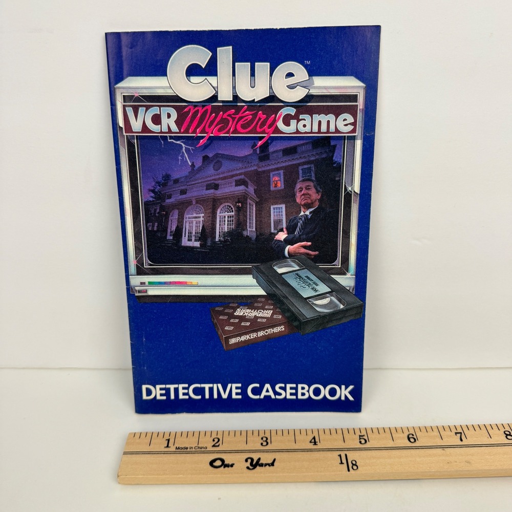 Vtg 1985 Clue VCR Mystery Game Replacement Detective Casebook Instructions READ